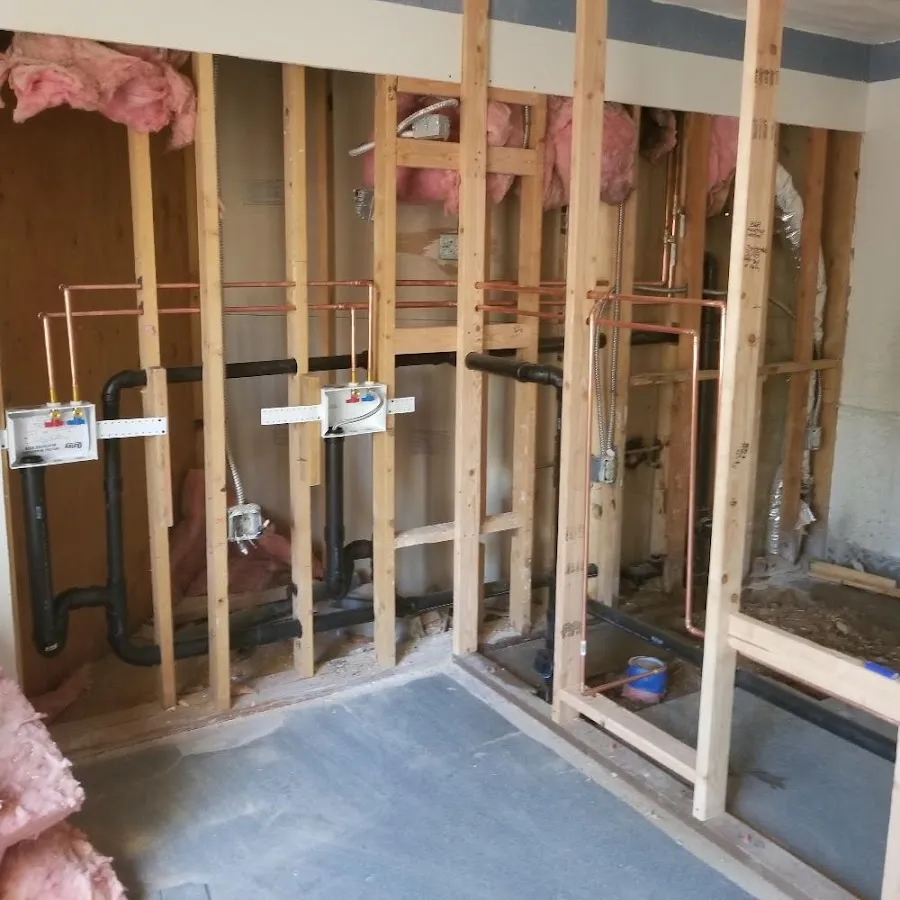 Copper pipe rough-in and plumbing installation in Gresham